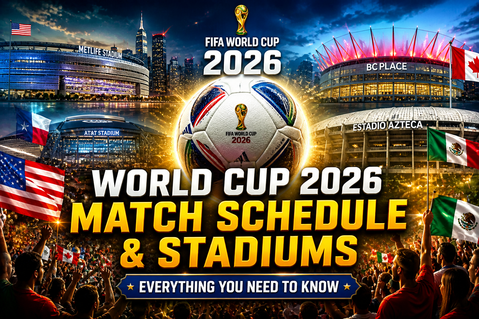 World Cup 2026 Match Schedule & Stadiums: Everything You Need to Know